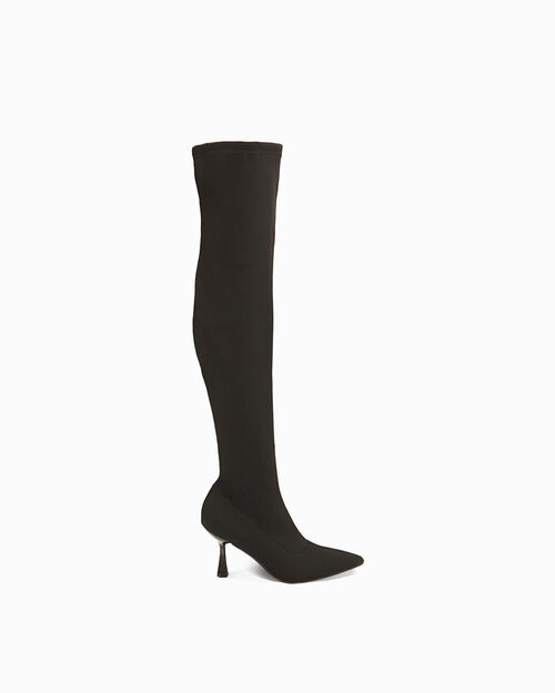 CHAUSSURES POUR FEMMES BOTTE AU CUISSES, BLACK