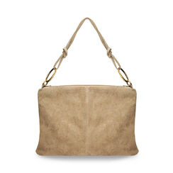 Borsa a spalla taupe in camoscio, Primadonna, 260803696CMTAUPUNI, 001a