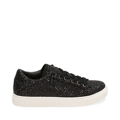 Sneakers nere glitter, Primadonna, 162600308GLNERO035, 001a