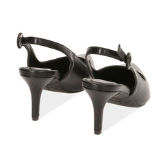 Zapatos destalonados negros, tacón 7 cm, SPECIAL WEEK, 192133673EPNERO038, 004 preview