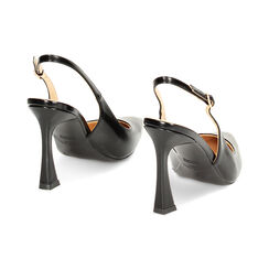 Escarpins slingback en cuir noir, Primadonna, 232193501ABNERO035, 003 preview