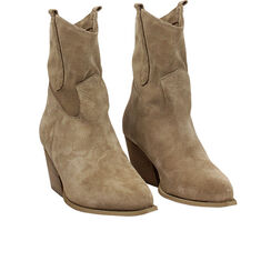 BOOTS RAIN DEMI-BOOT TEXAN SUEDE BEIG, Primadonna, 271020670CMBEIG036, 002a