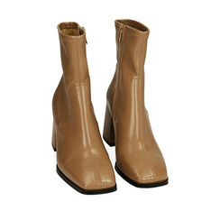 Ankle boots beige, tacco 8 cm , Primadonna, 203050029EPBEIG036, 002a