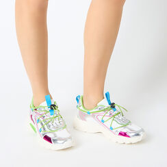 Zapatillas mujer blanco-plata en tejido, Primadonna, 250151101TSBIAR035, 002 preview