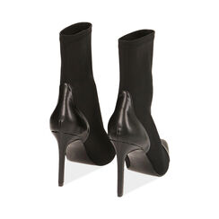 Ankle boots neri in lycra, tacco 10 cm , Primadonna, 202137906LYNERO035, 004 preview