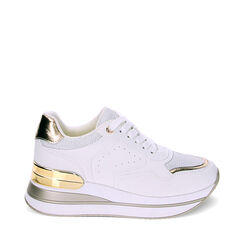 Sneakers bianco oro, Primadonna, 239330502EPBIOR035, 001a