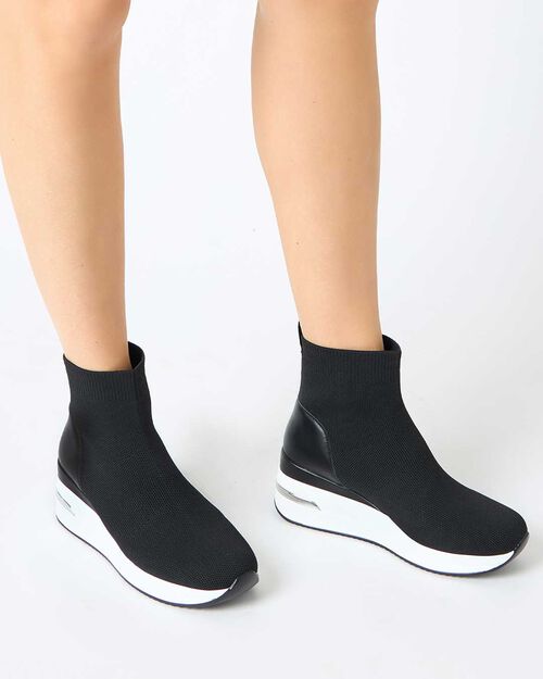 WOMEN SHOES SLIP ON FABRIC NERO, BLACK