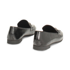 Mocassini neri lucidi con suola in gomma, Primadonna, 264963511EUNERO037, 004 preview