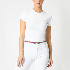 Cinturón mujer multicolor-naranja estrecho, Primadonna, 25B413456RSMUARUNI, 002a