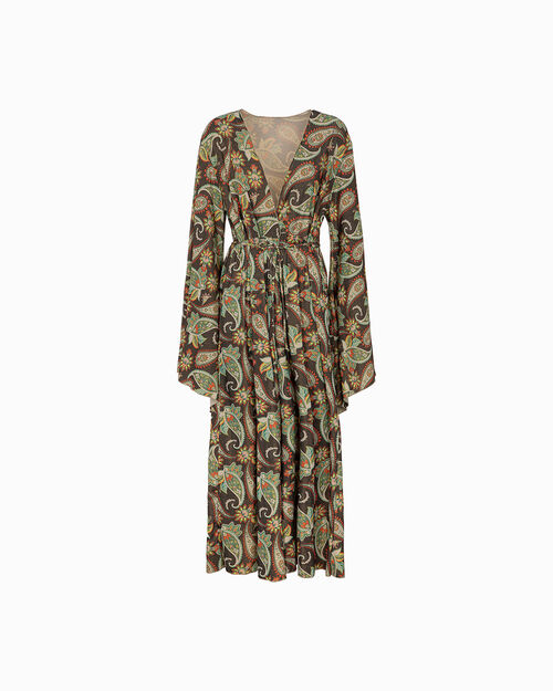 VETEMENTS ROBE GLITTER MUAR, MULTI COLOR-ORANGE