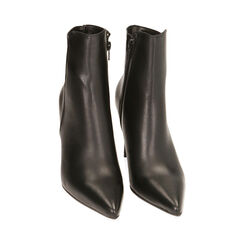 Ankle boots neri in pelle, tacco 10 cm , Primadonna, 20A565022PENERO035, 002 preview