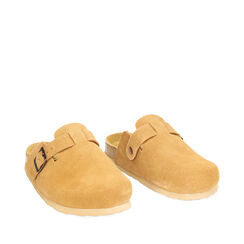 Sabot cognac in camoscio, Primadonna, 23R300044CMCOGN035, 002a