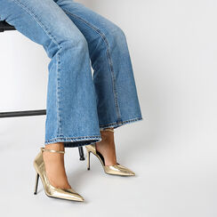 Sandales à cambrure ouverte or avec talon de 10,7 cm, Primadonna, 262102021LMOROG037, 002 preview