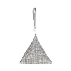 Mini bolsa de mujer plateada laminada con piedras, Primadonna, 255102403LPARGEUNI, 004 preview
