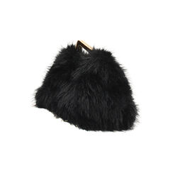 Clutch nera in pelo sintetico con tracolla removibile, Primadonna, 265126381FUNEROUNI, 003 preview