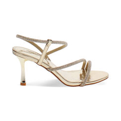 Sandales dor&eacute;es scintillantes talon 7,5 cm, Primadonna, 274979207LPOROG035, 001 preview