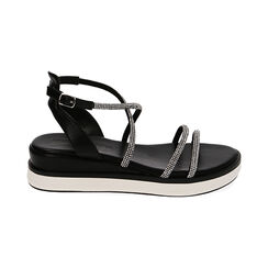 Sandali neri, zeppa 4,5 cm, Primadonna, 214927232EPNERO035, 001 preview