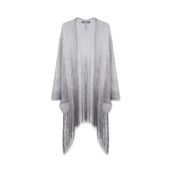 Poncho donna argento in tessuto laminato, Primadonna, 25B450208TSARGEUNI, 003 preview