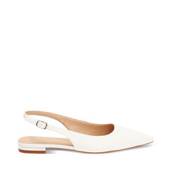 Bailarinas destalonadas blancas elegantes, Zapatos, 274906001EPBIAN035, 001a