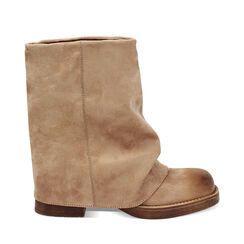 Tronchetto biker da donna taupe, Primadonna, 253039825MFTAUP035, 001a