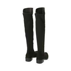 Botas overknee negro en microfibra, tacón 4,5 cm, Primadonna, 183025001MFNERO036, 003 preview