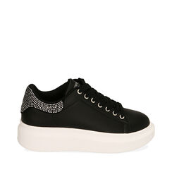 Sneakers noires, talon 4,5 cm , Primadonna, 202621193EPNERO035, 001a