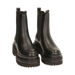 Chelsea boots neri, tacco 7 cm , Special Price, 187513302EPNERO039, 002 preview