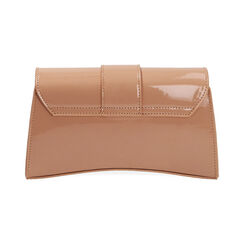 Borsa a spalla nude in vernice, Primadonna, 215124657VENUDEUNI, 003 preview