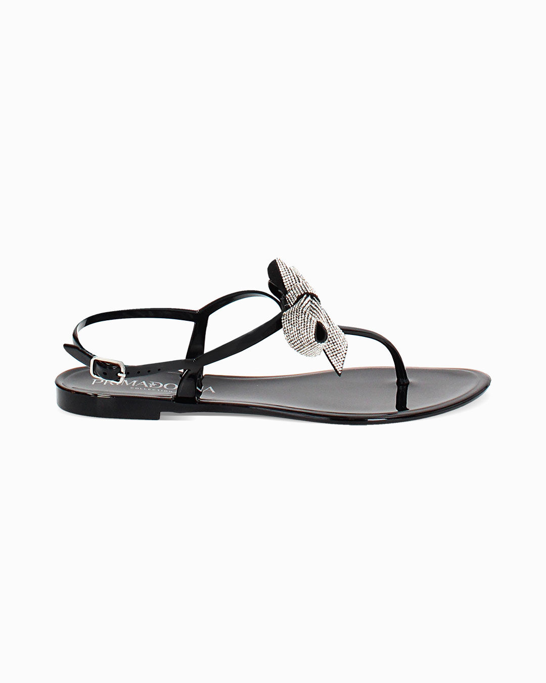 Sandali mare donna neri in PVC