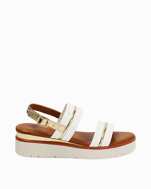 WOMEN SHOES WEDGE SYNTHETIC BIAN, WHITE