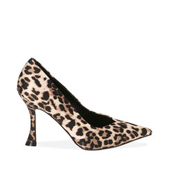 Escarpins léopard en satin, talon 10 cm , Primadonna, 192126306RSLEOP036, 001a