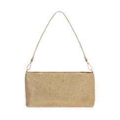 Mini bolso mujer oro en laminado con piedras, Primadonna, 255102402LPOROGUNI, 001a