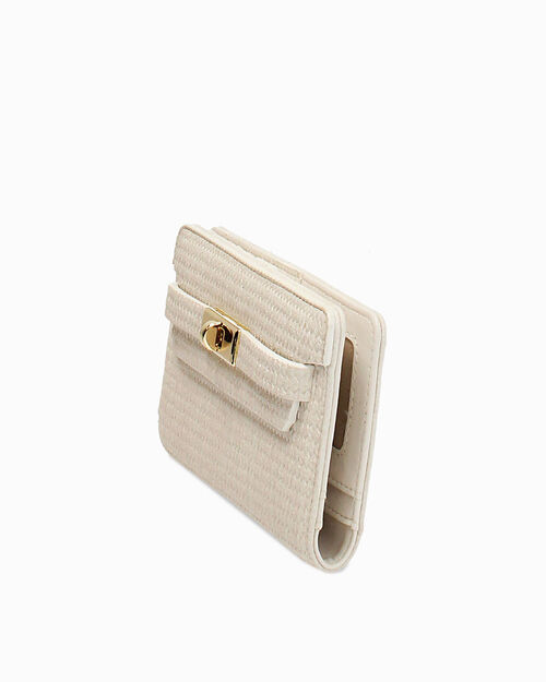 Portafoglio panna con chiusura magnetica, CREAM