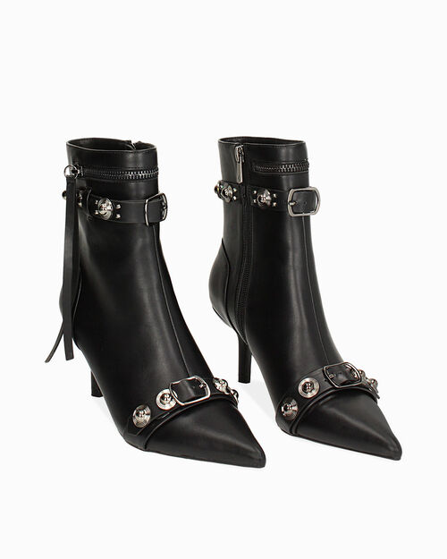 ZAPATOS BOTAS CA&Ntilde;A CORTA SINTETICO NERO, BLACK