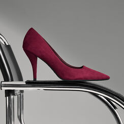 Escarpin bordeaux en microfibre avec talon de 9 cm, Primadonna, 262744601MFBORD035, 002 preview