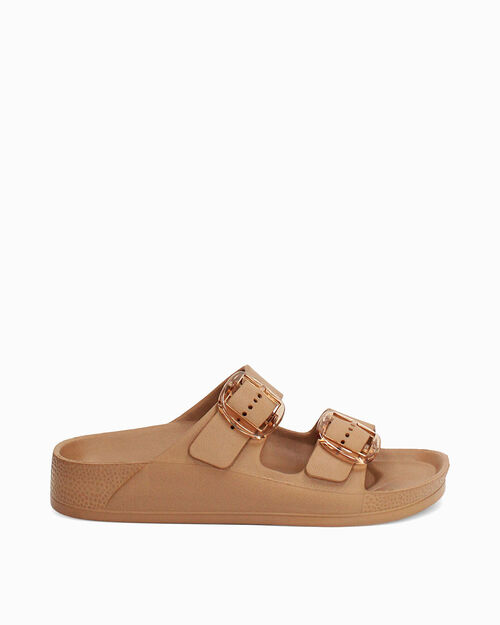 Sandali mare camel tacco 3,7 cm, CAMEL