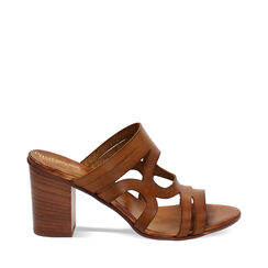 Mules open toe cognac tacco 8 cm, Primadonna, 277239978VACOGN035, 001a