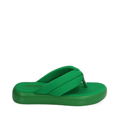 Ciabatte infradito verdi in nylon, Scarpe, 194986753LYVERD036, 001a