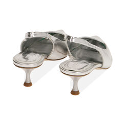 Décolleté slingback argento laminato, tacco 5 cm, Primadonna, 212190201LMARGE035, 003 preview