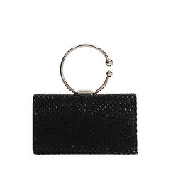 Mini bag nera con pietre luminose, Primadonna, 275102426LPNENEUNI, 001a