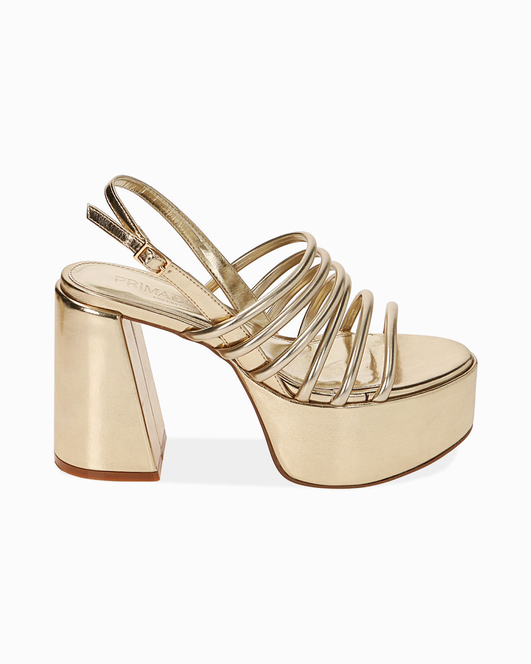 Sandali platform oro, tacco 10,5 cm