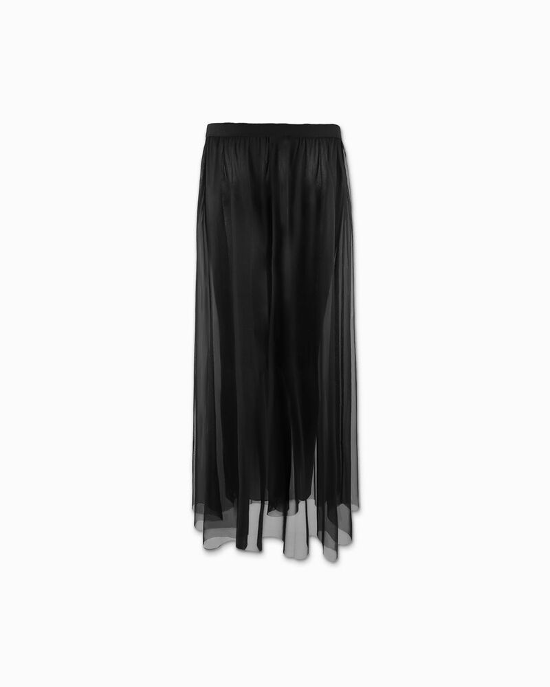 Jupe noire pliss&eacute;e en tissu pour femme image number null