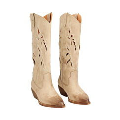 Bottes femme taupe en microfibre, Primadonna, 25P604603MFTAUP035, 003 preview