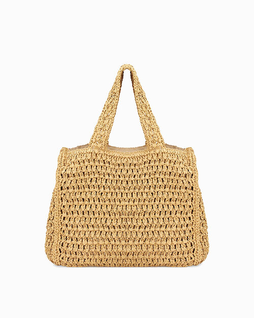BORSA MARE GRANDE SINTETICO RAFFIA BEIG, BEIGE