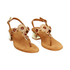 Sandale à talon bas femme cognac, Primadonna, 254946631MFCOGN036, 003 preview