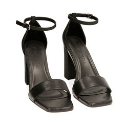 Sandales noires, talon 9 cm , Primadonna, 192104901EPNERO035, 002 preview
