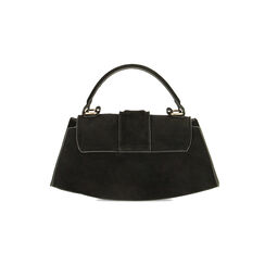 Mini-bag hobo nera in microfibra, Primadonna, 225125024MFNEROUNI, 003 preview