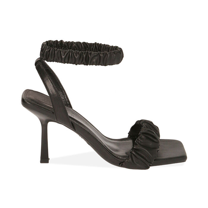 Sandali donna neri tacco 8 cm Primadonna Collection