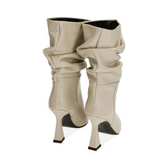 Ankle boots panna in pelle, tacco 8,5 cm , Primadonna, 20A555027PEPANN038, 003 preview