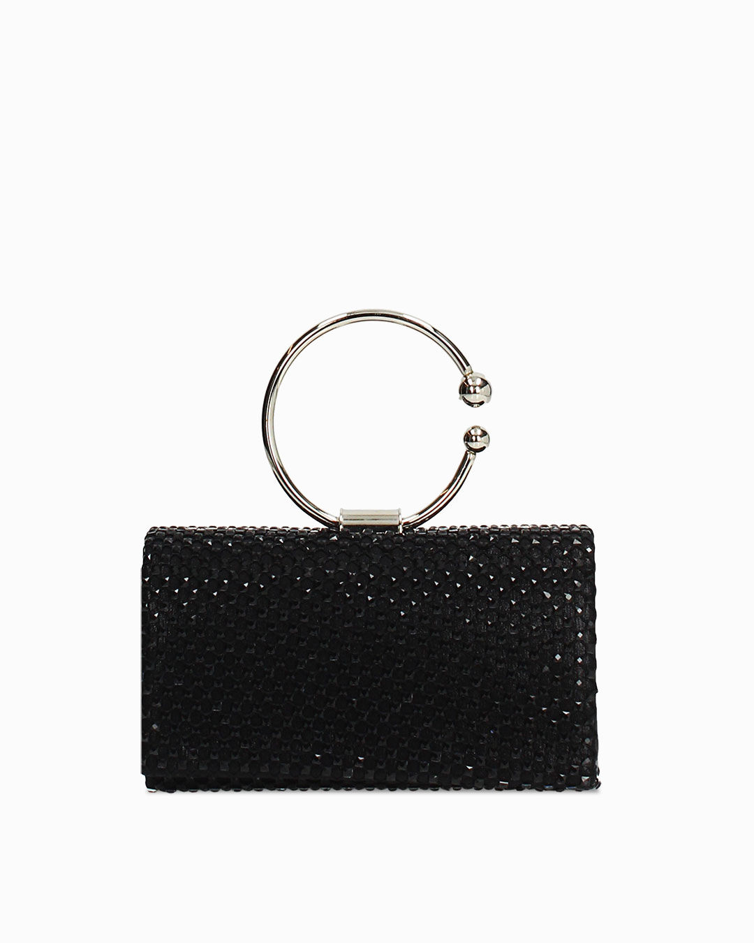 Mini bag nera con pietre luminose